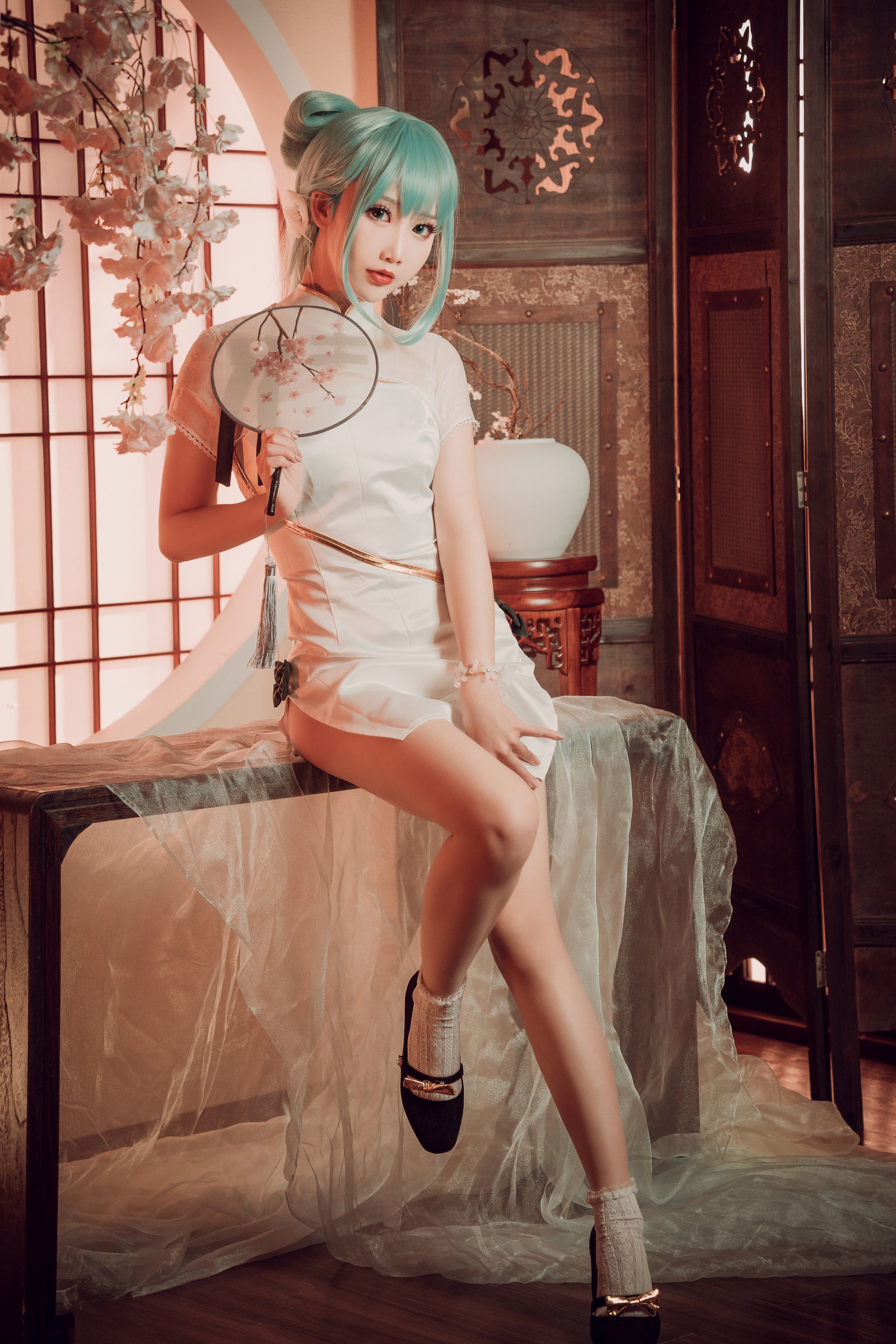 图片[1]-面饼仙儿 – NO.096 Coser面饼仙儿 初音旗袍 [28P]-XikXak